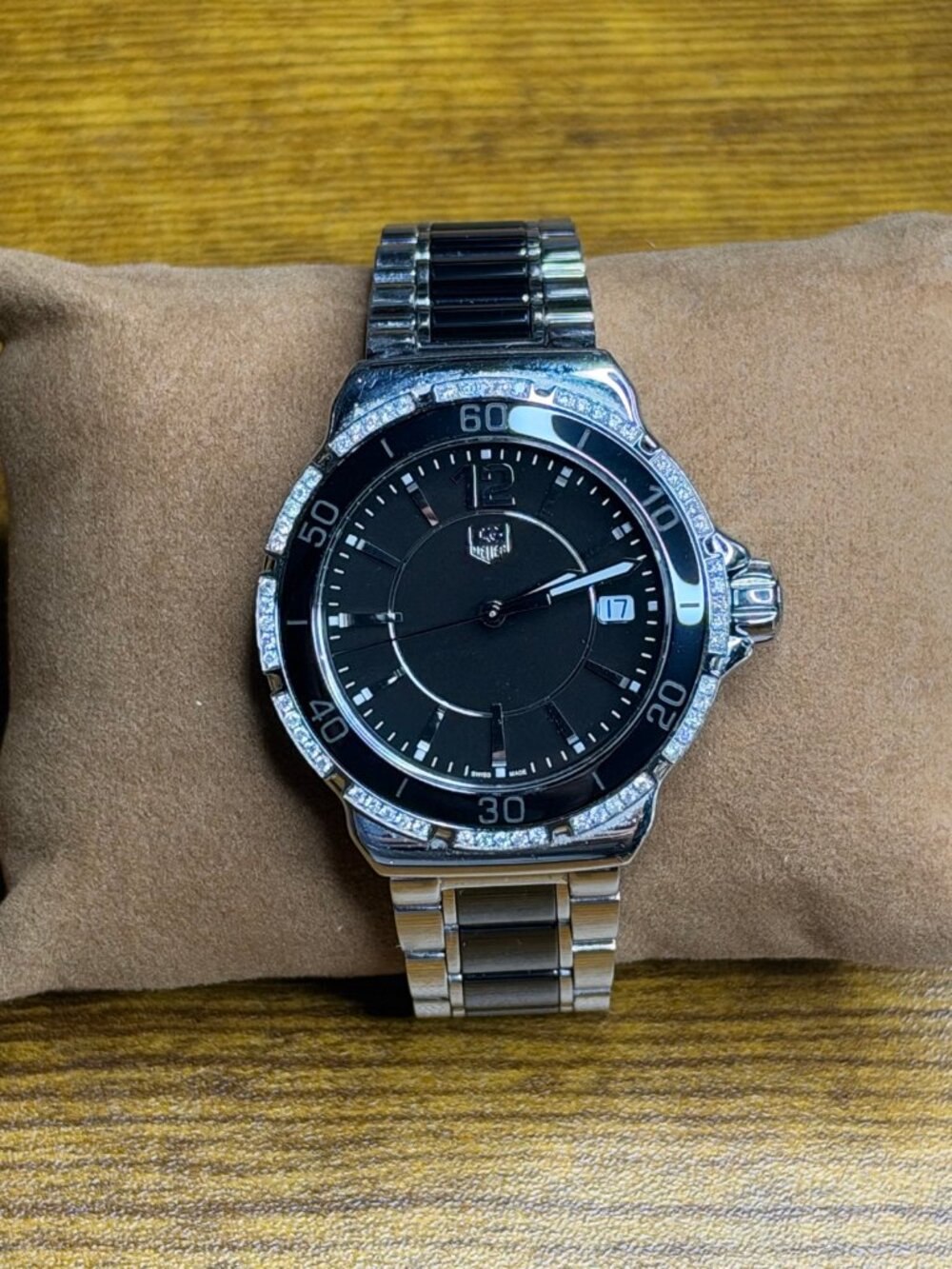 TAG Heuer Formula 1 Women's Watch WAH1212 Diamond Bezel Black Ceramic 39mm